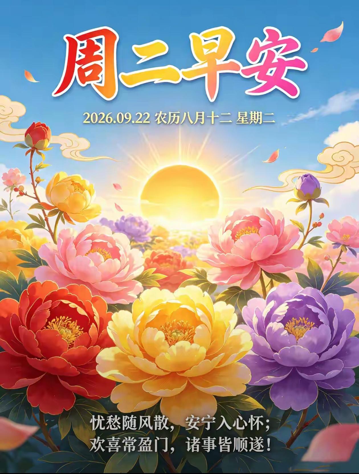 [福] 2026./9月22日，秋光入怀，与生活温柔相逢[福]
 
🍂🌅秋阳