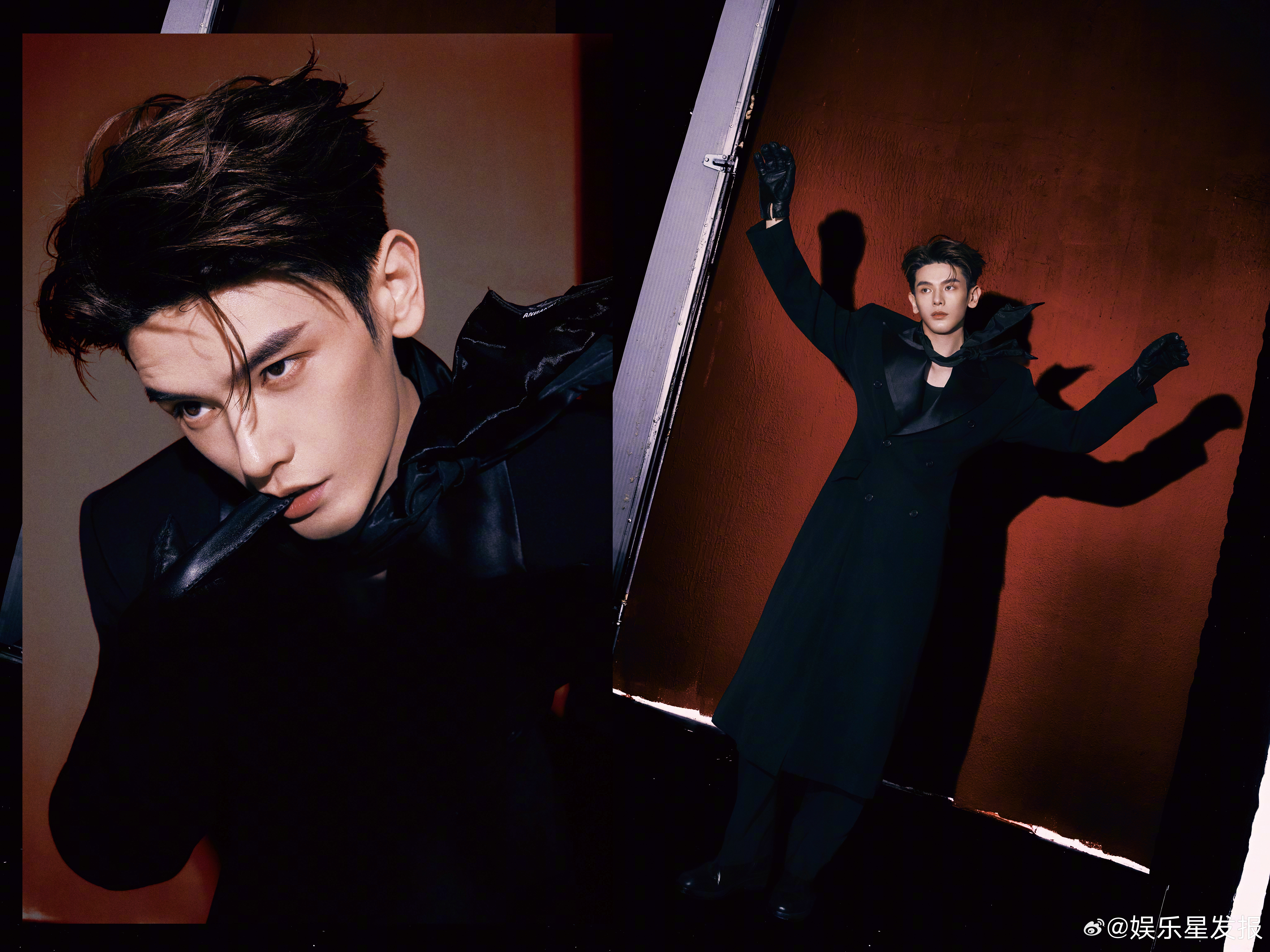 破碎感与贵气感并存！姚弛这组图，每一帧都像是暗夜古堡里走出的伯爵，孤独而迷人。黑