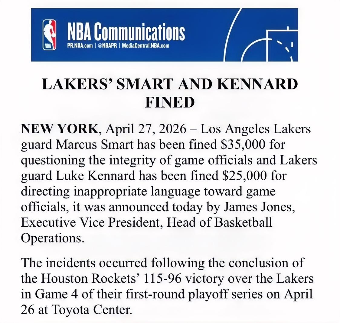 揣着明白装糊涂，斯玛特真是绝顶聪明！
今天湖人没有等来艾顿二级恶意犯规被修改的消