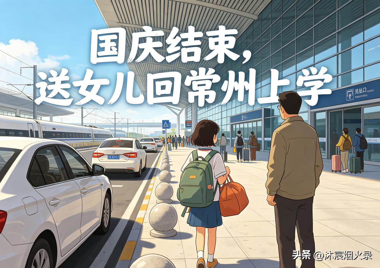 国庆假期结束，送女儿去无锡东站，我心里突然有点不是滋味。
 
女儿要回常州上学了