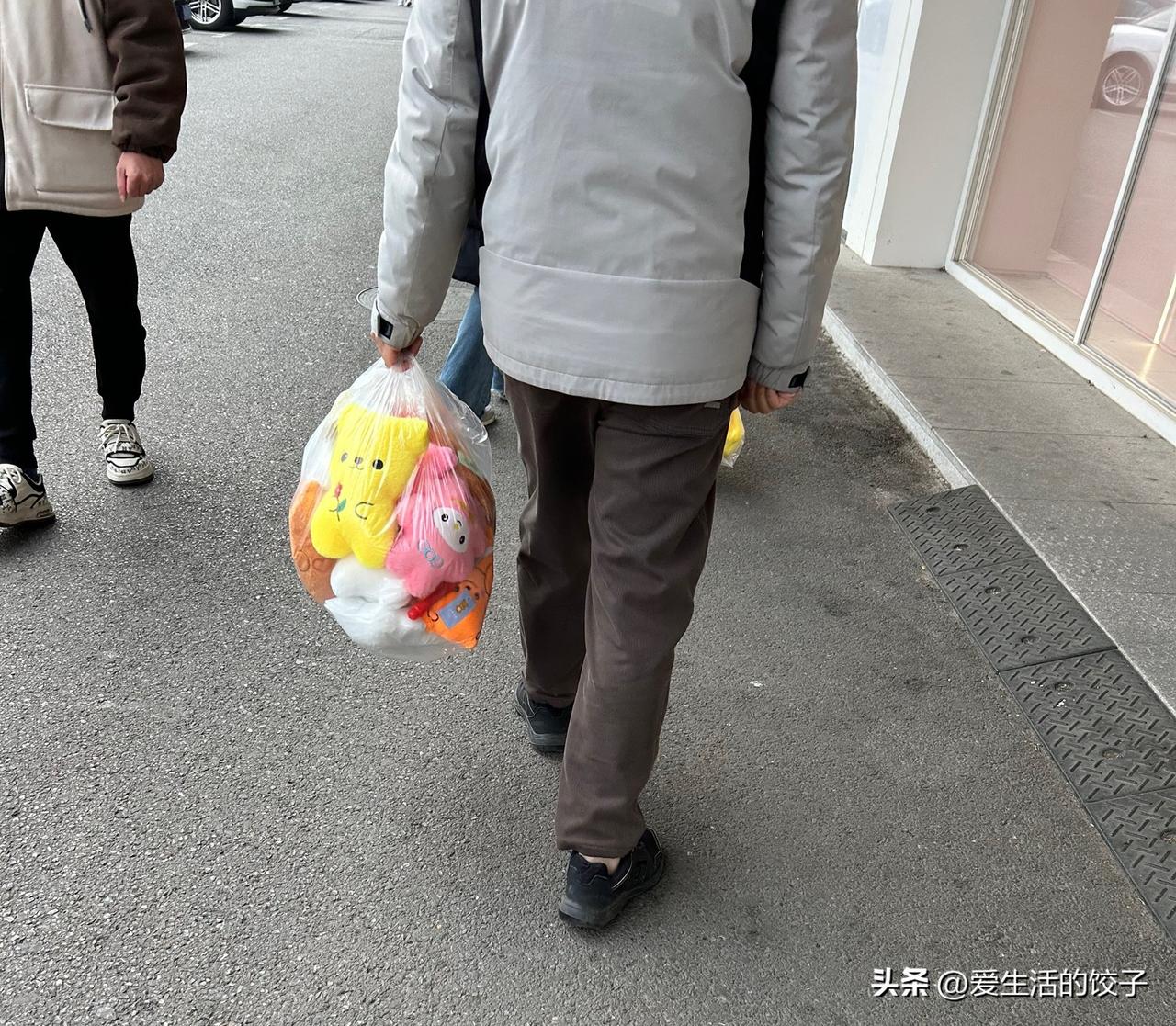 抓娃娃的能人真不少

你看这位，抓了两大袋，这位手里一袋，前面媳妇孩子还有一大袋