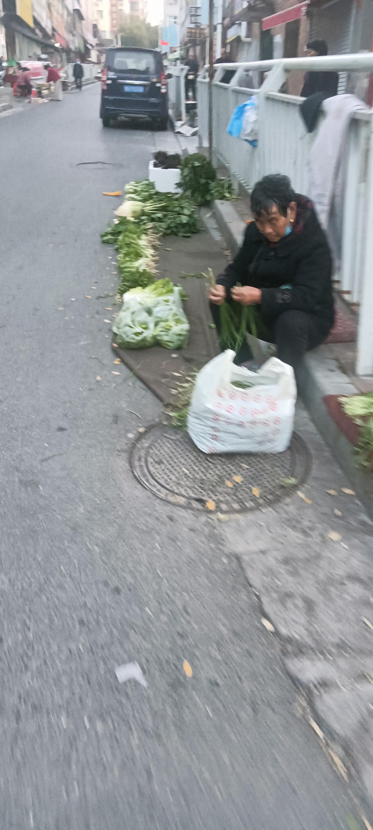 这街边摊，是烟火气还是添堵？
今早路过老巷，瞅见俩阿姨路边摆菜摊：一棵白菜挨一棵