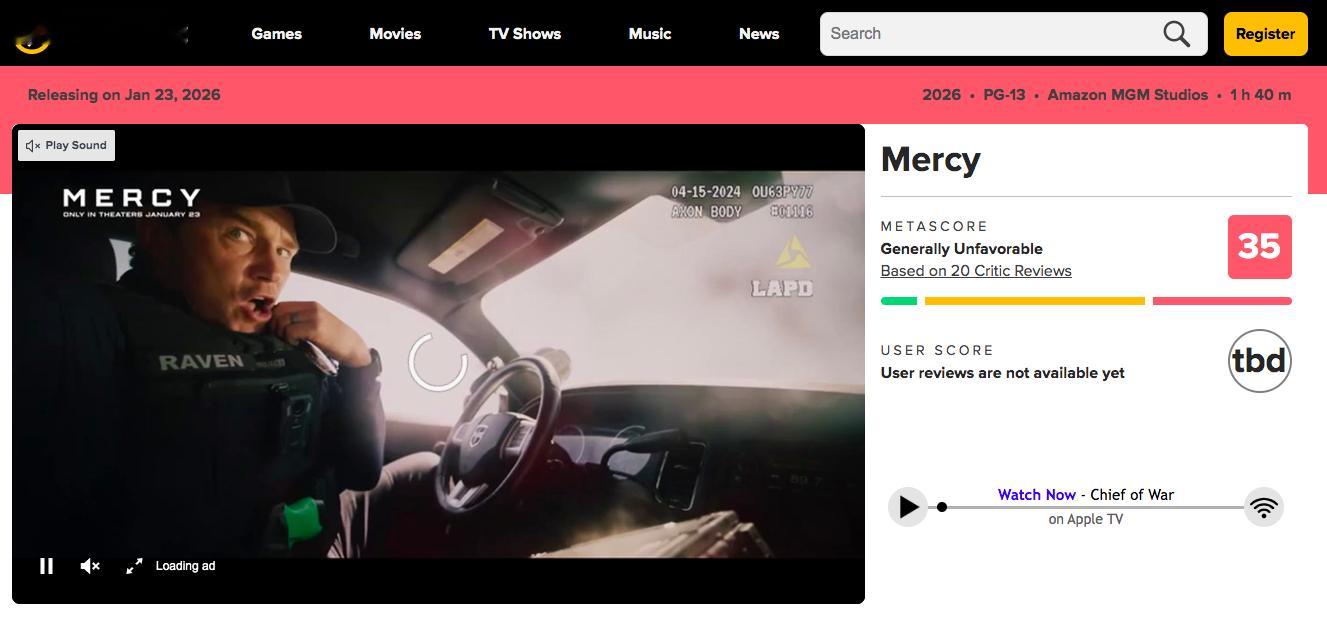 TNABO 《极限审判》媒体口碑解禁：烂番茄新鲜度21%（39评），MetaCr
