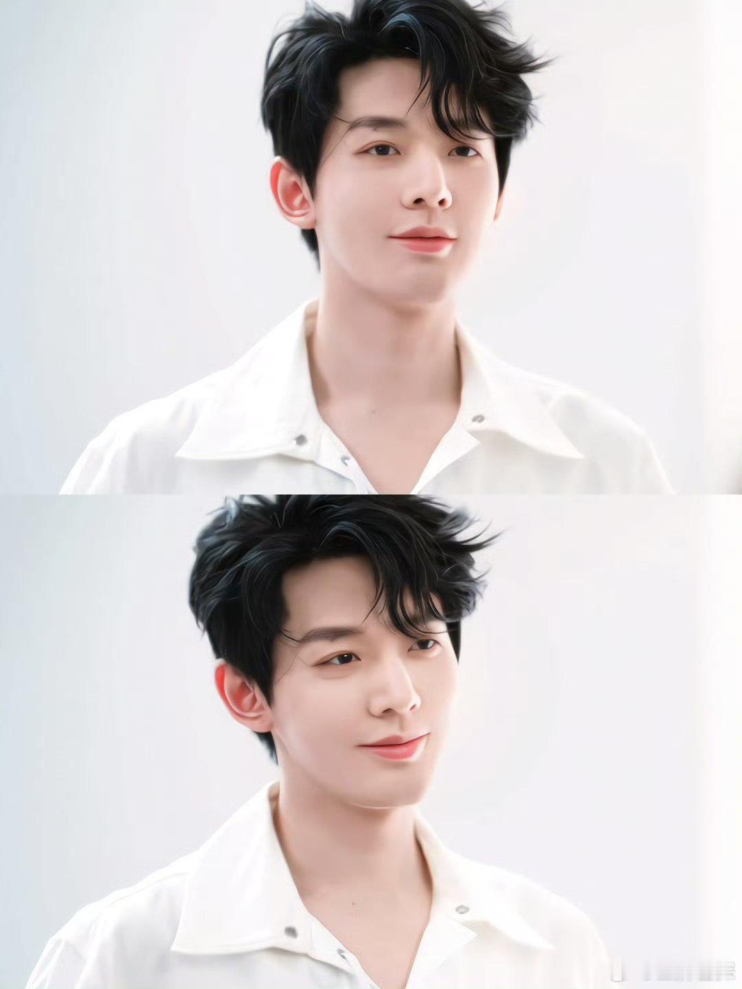 #邓为纯白少年感#当你早起一开门！门口是邓为！！美貌暴击[送花花][送花花][送