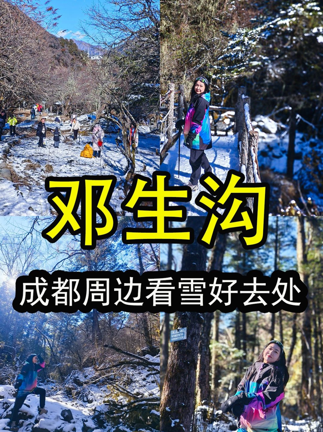 成都周边看雪好去处❤️邓生沟当天往返招募