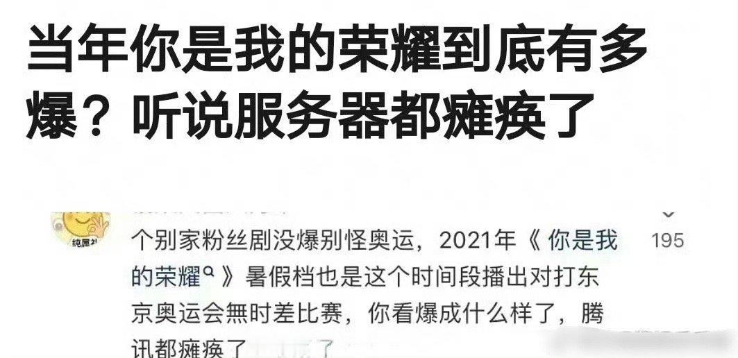 网友热议：迪丽热巴、杨洋《你是我的荣耀》当年播出时到底有多爆？ ​​​