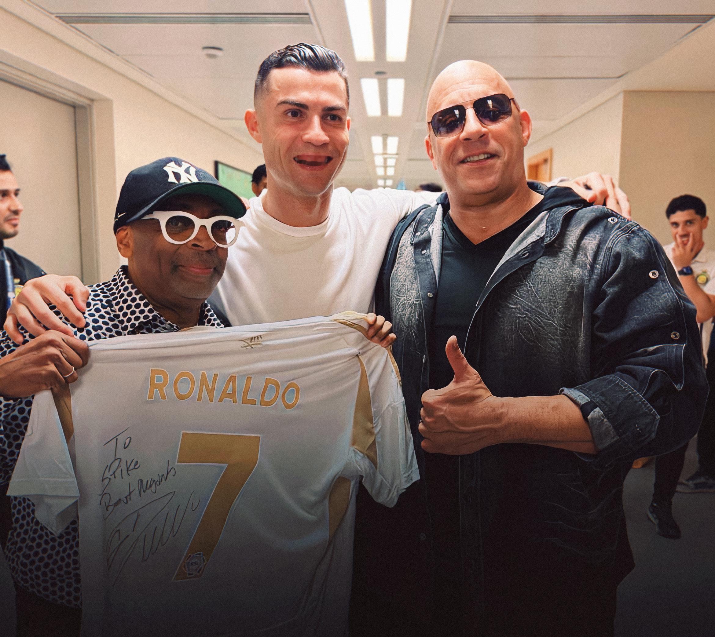 C罗916球  青春正当燃  📸 范迪塞尔、斯派克李和克里斯蒂亚诺     