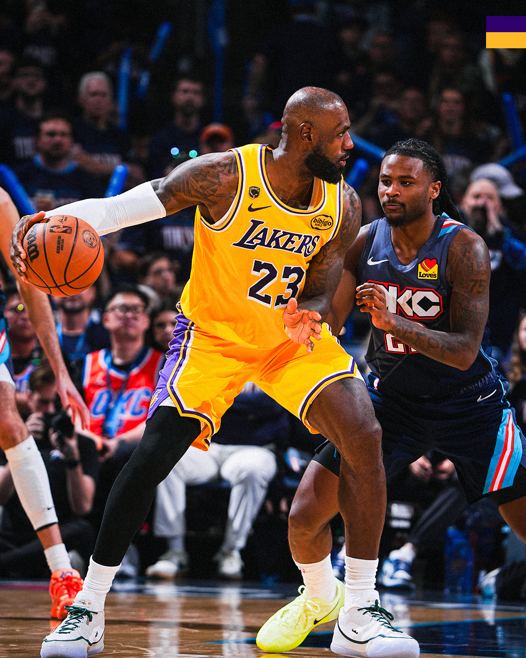 湖人vs雷霆 | 第三节🔚湖人8️⃣0️⃣ - 9️⃣3️⃣雷霆NBA季后赛 