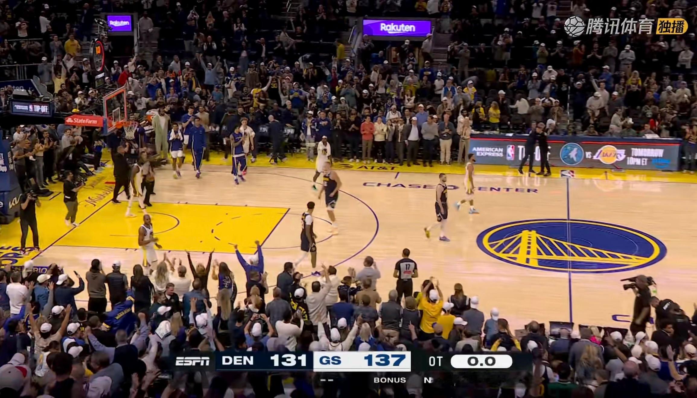 勇士加时战胜掘金勇士137:131加时战胜掘金！库里得到42分6篮板7助攻！巴特