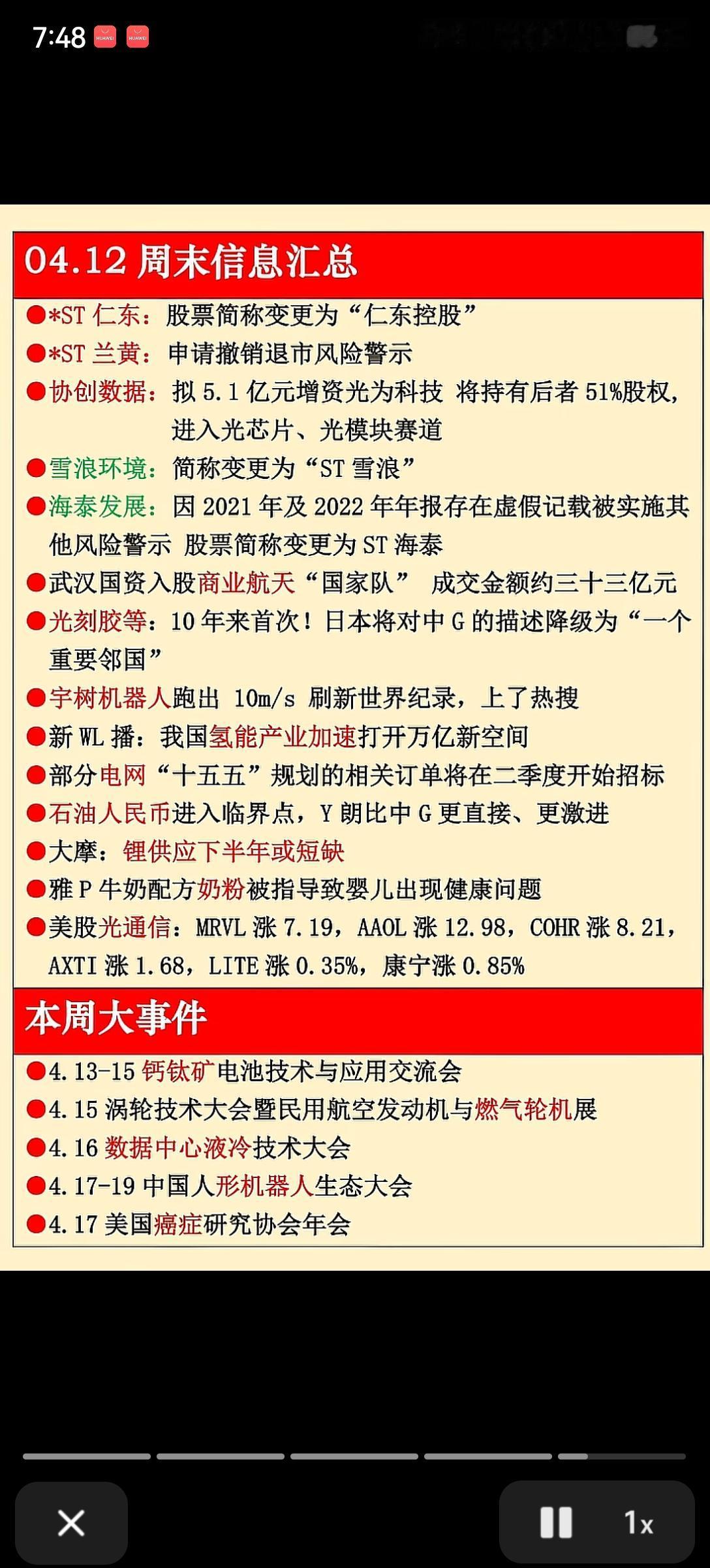 周末重磅消息汇总：多家公司摘帽更名，商业航天与机器人再迎催化

本周末消息面颇为