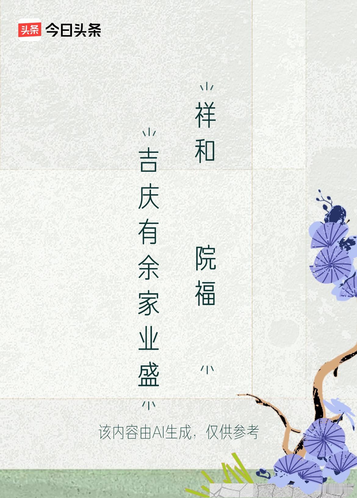 文学创作大会 这上联“吉庆有余家业盛”，读起来就有股喜庆又兴旺的劲儿，寓意着家里