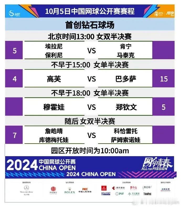 【郑钦文今晚半决赛对决穆霍娃，全力冲击中国女单选手中网新纪录】今日，2024 中