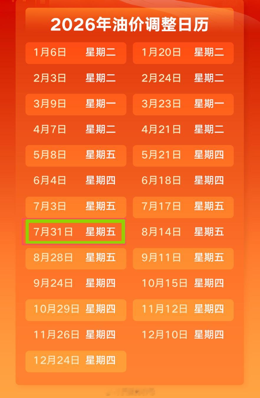油价或迎年内第10次上涨 又要来了，油价预计7月31日24时：92号汽油、95号