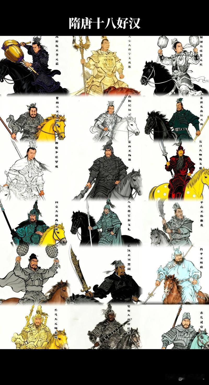 补全隋唐十八条好汉：修正，这版名单才符合实力逻辑！
 
编辑：纱娜
作者：纱娜
