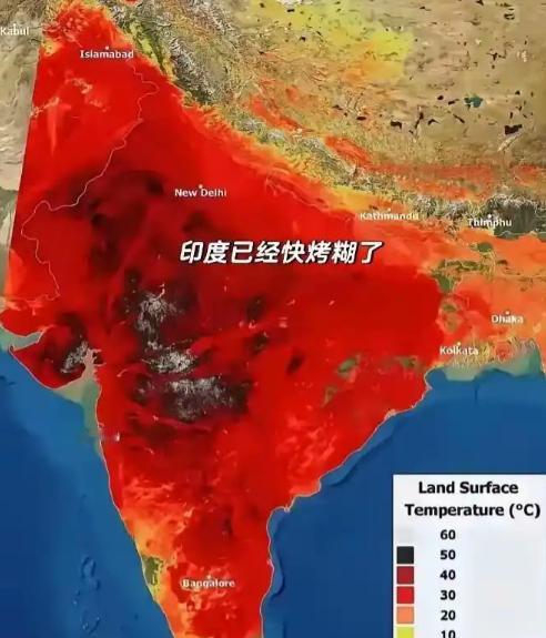 现在的印度已经快被太阳伯伯给烤糊了，整个印度洋的暖流被高大的喜马拉雅山全部堵截在
