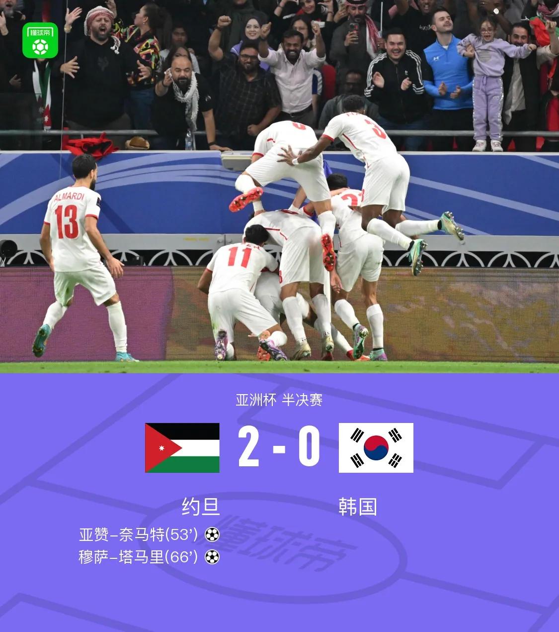 亚洲杯韩国0比2爆冷不敌约旦无缘决赛将导致5个结果。
1.韩国竟然长达64年无缘