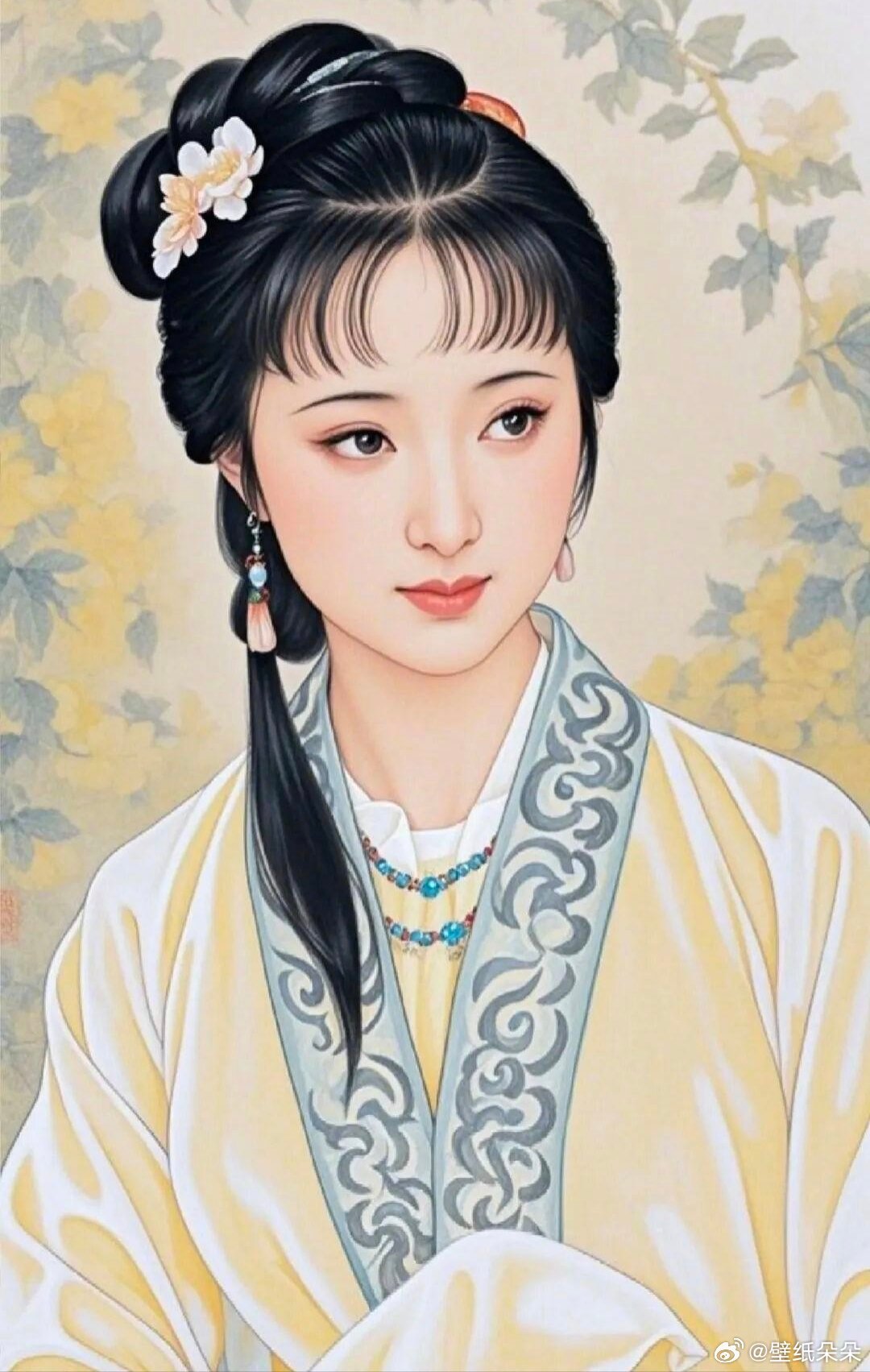 工笔彩铅插画林妹妹｜《红楼梦》林黛玉