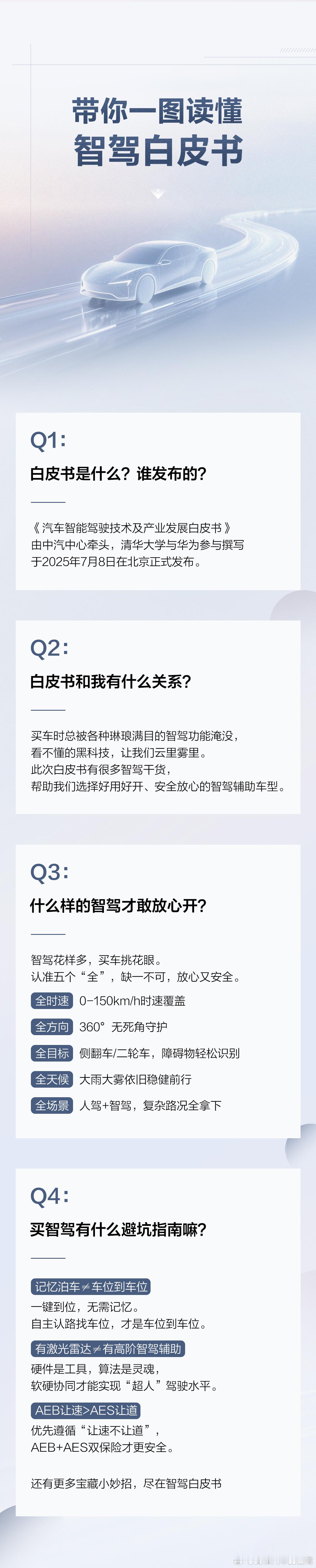 智能辅助驾驶怎么选？中汽中心、清华大学与华为联合发布的白皮书给出了选购法则。除了