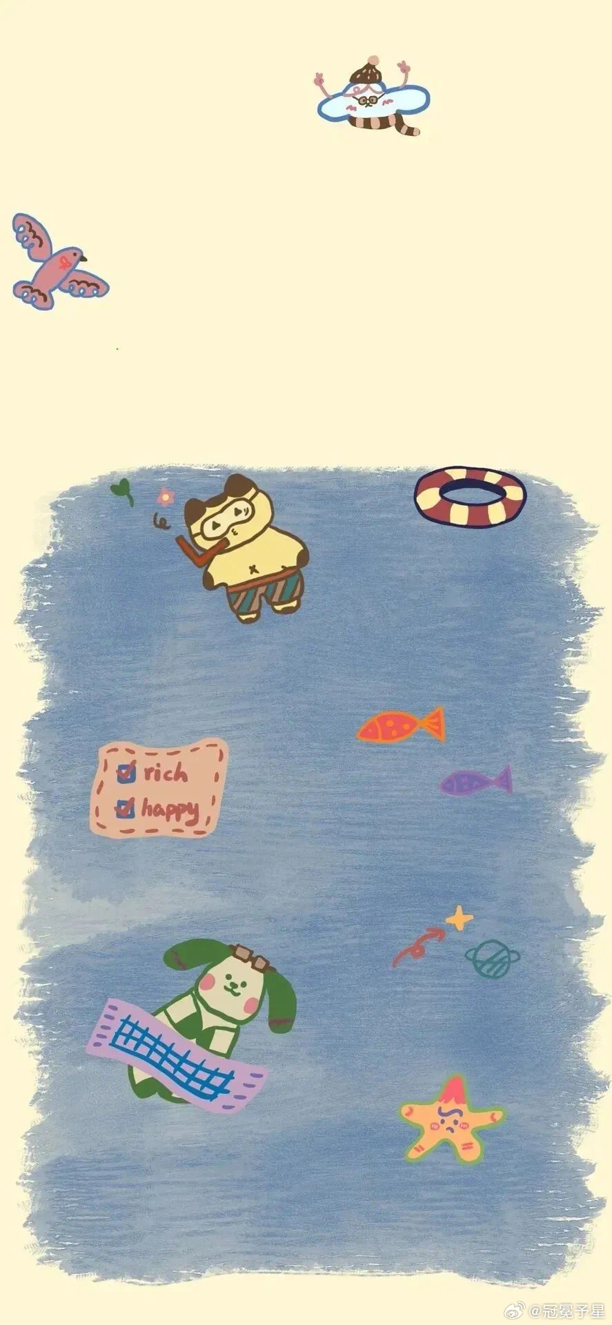 卡通可爱壁纸丨聊天背景图丨全屏手机壁纸 