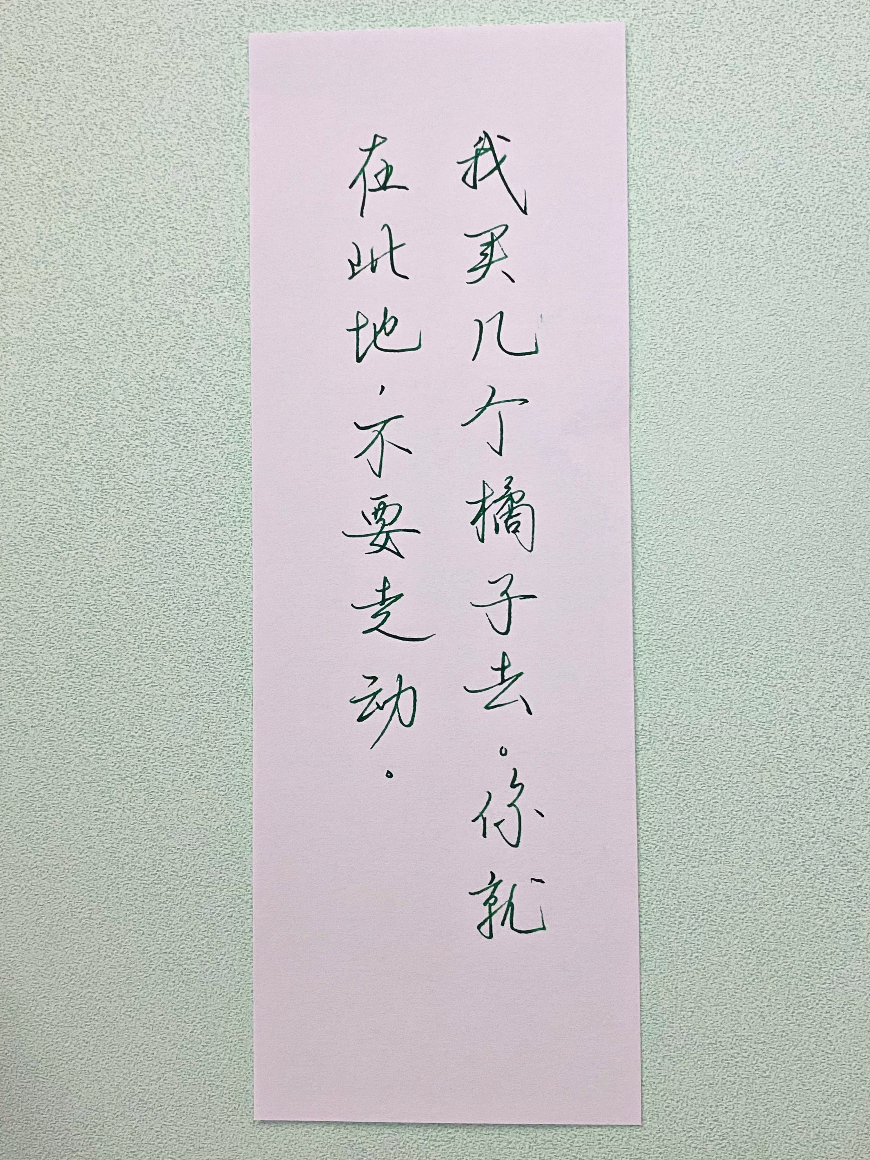 今日作业（2026.6.21）我买几个橘子去。你就在此地，不要走动。      