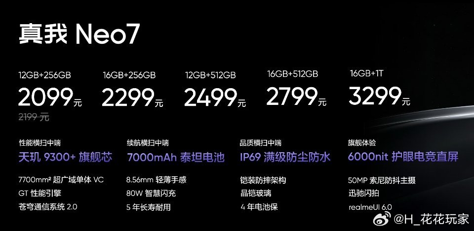真我Neo7  限时售价2099元起！确实有点中端机之王的意思了[666]  