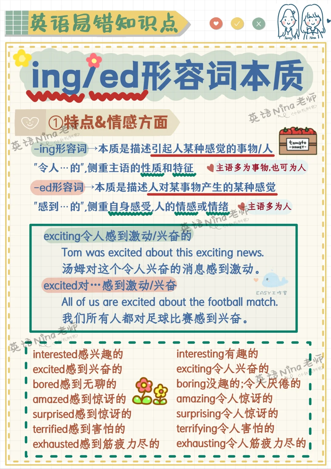 三个维度区分-ing/-ed✔️