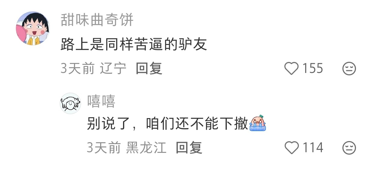 东北早起上班跟穿越鳌太线一样看到有个评论：“很少有 东北人去鳌太线  ，东北人有