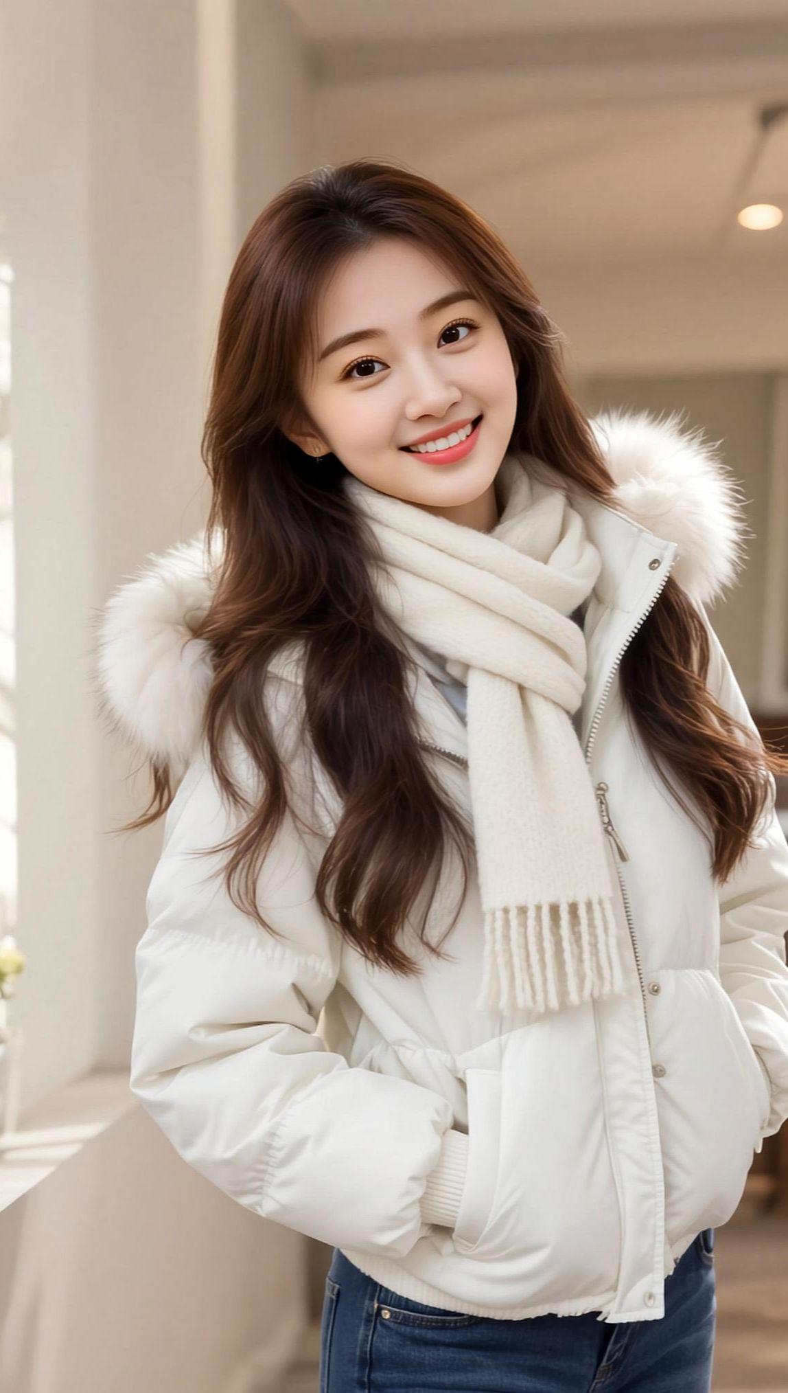 AI冬日甜美自拍 抖音ai创作 新年穿搭 冬季穿搭 气质女人