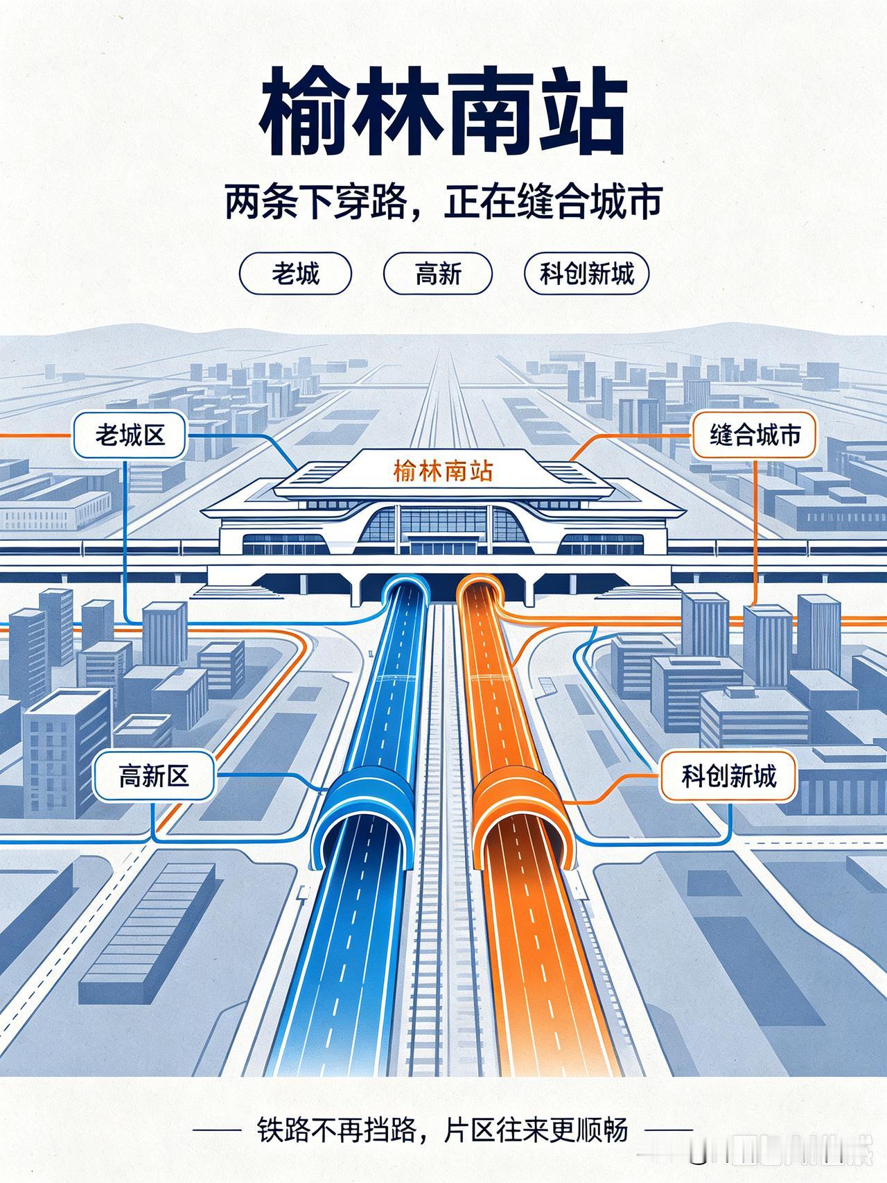 别只盯着榆林南站！两条下穿路，才是把榆林“拼在一起”的关键🚄


榆林老乡们，