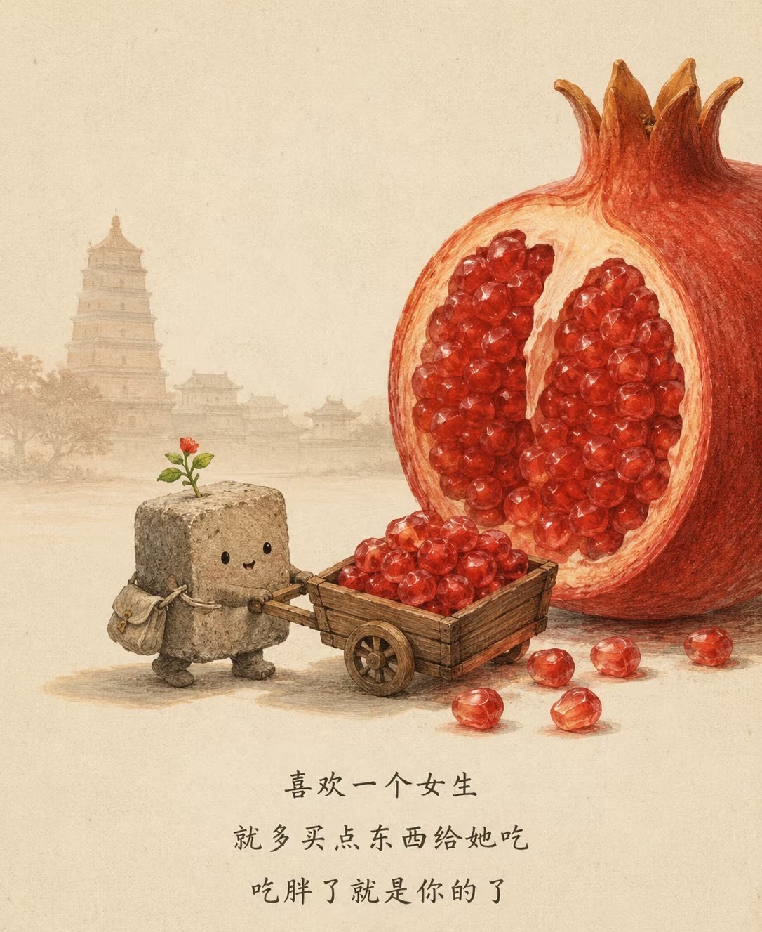 喜欢一个人的本能是投喂 喜欢一个人的第一反应，真的是想把好吃的都塞给他。路过奶茶