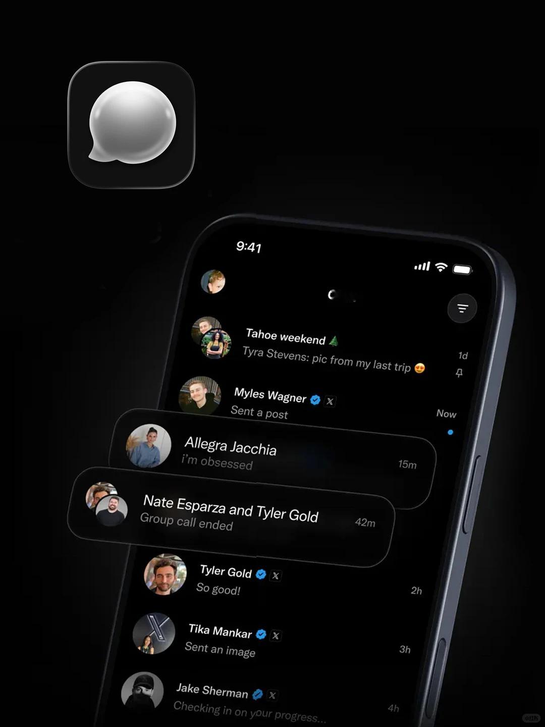 马斯克版微信 目前已知支持以下功能• 端到端加密聊天• 阻止屏幕截图和录制• 可