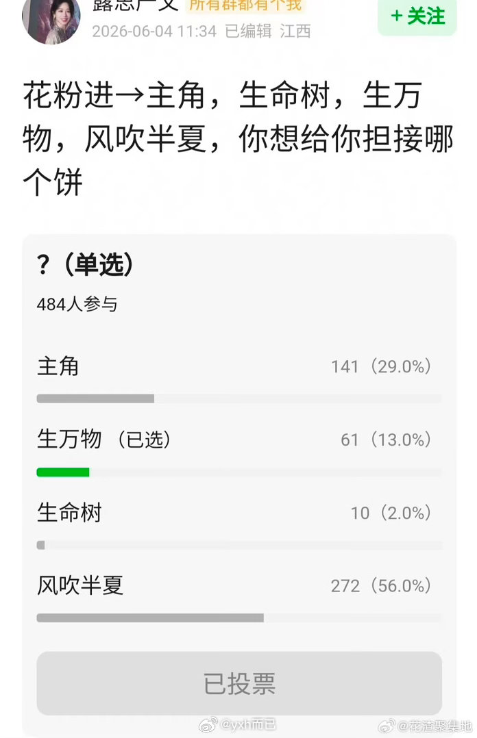从结果倒推肯定是风吹半夏，因为拿奖了
