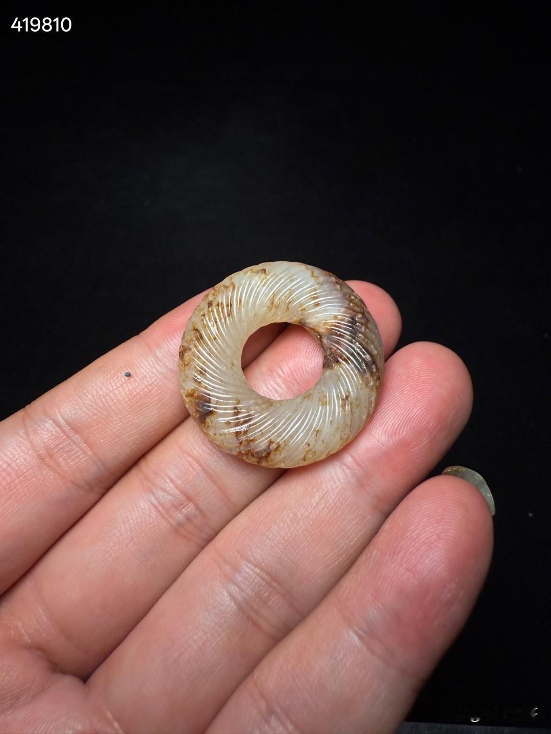 战汉籽料绞丝环