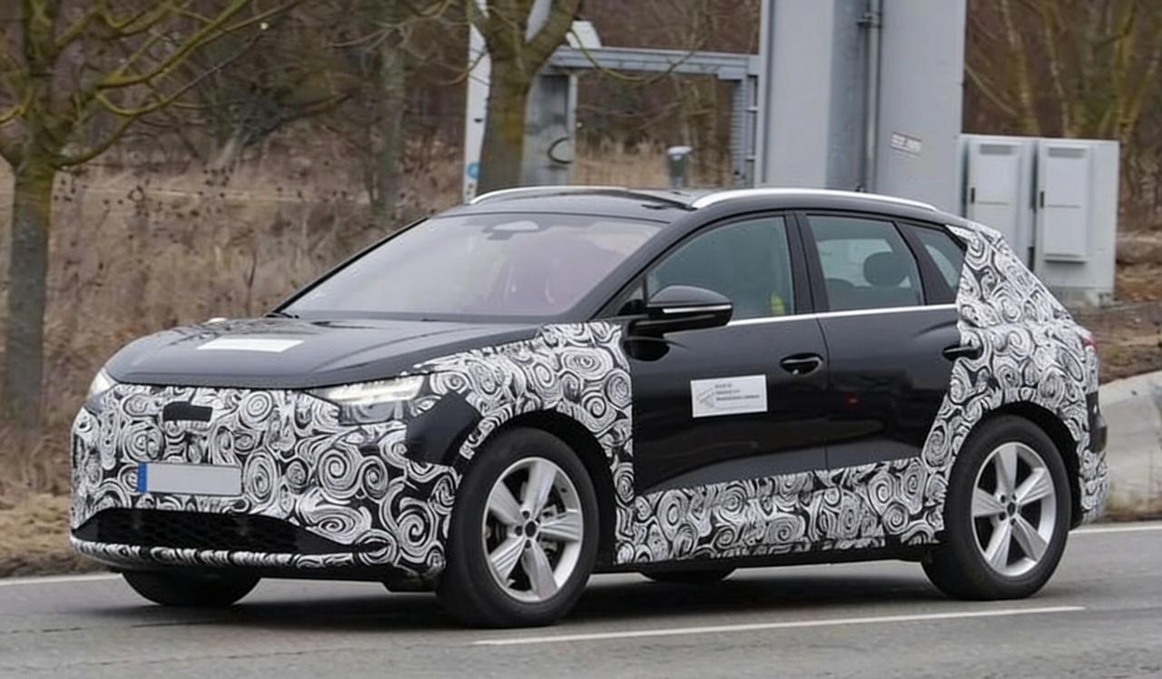 新款奥迪Q4 e-tron谍照曝光外观，前脸 前格栅轮廓微调，内部预计点阵式立体