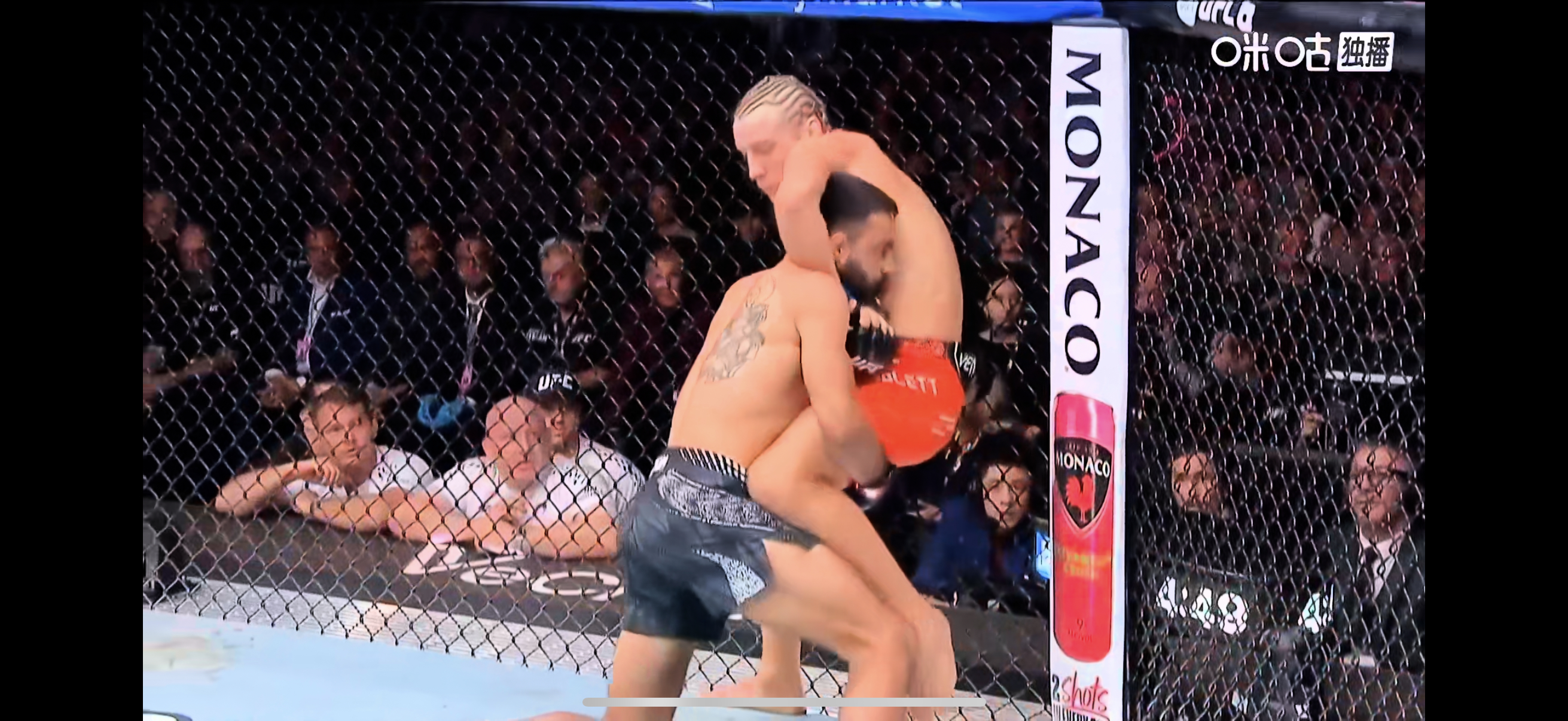 ufc329 帕蒂的变形达斯绞首回合完虐法国保镖。侧面证明盖奇含金量