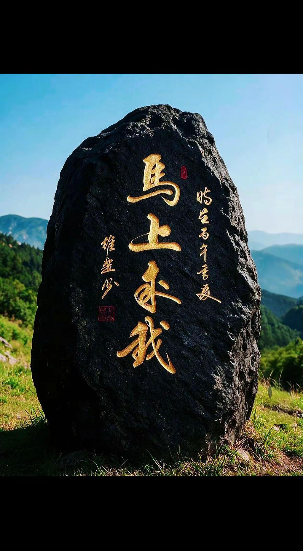 维安原创书法作品《马上来钱》