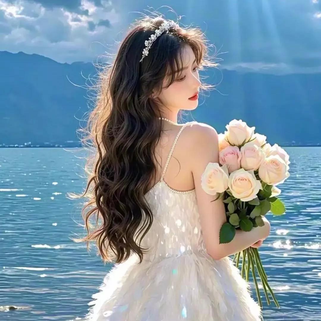 仙气飘飘的湖畔婚纱照，浪漫无边！婚纱照 婚纱婚纱照 春季草坪婚纱照 湖边公路婚纱