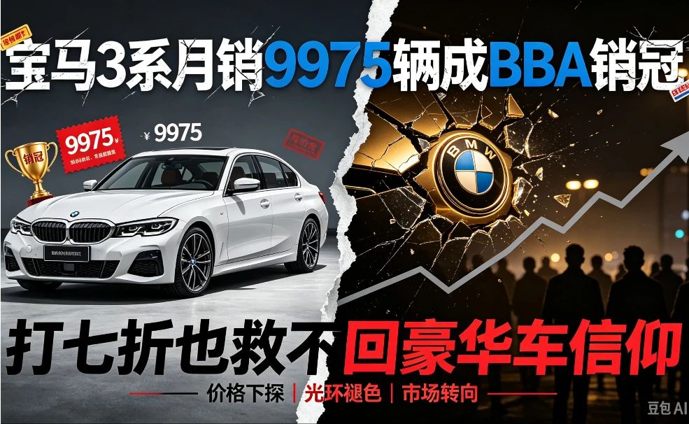 宝马3系月销9975辆成BBA销冠，打七折也救不回豪华车信仰
