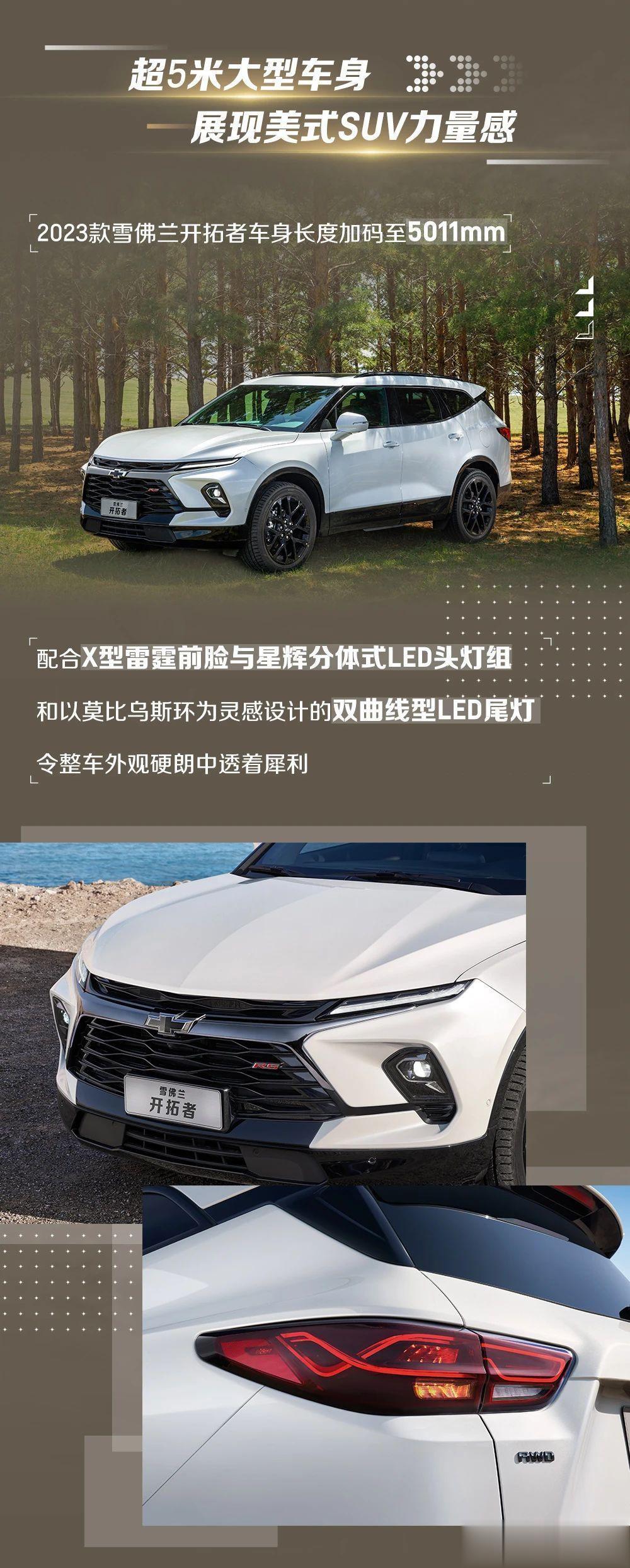 汉兰达的平替来了，2023款雪佛兰开拓者正式上市，共推出4款车型，售价区间为19