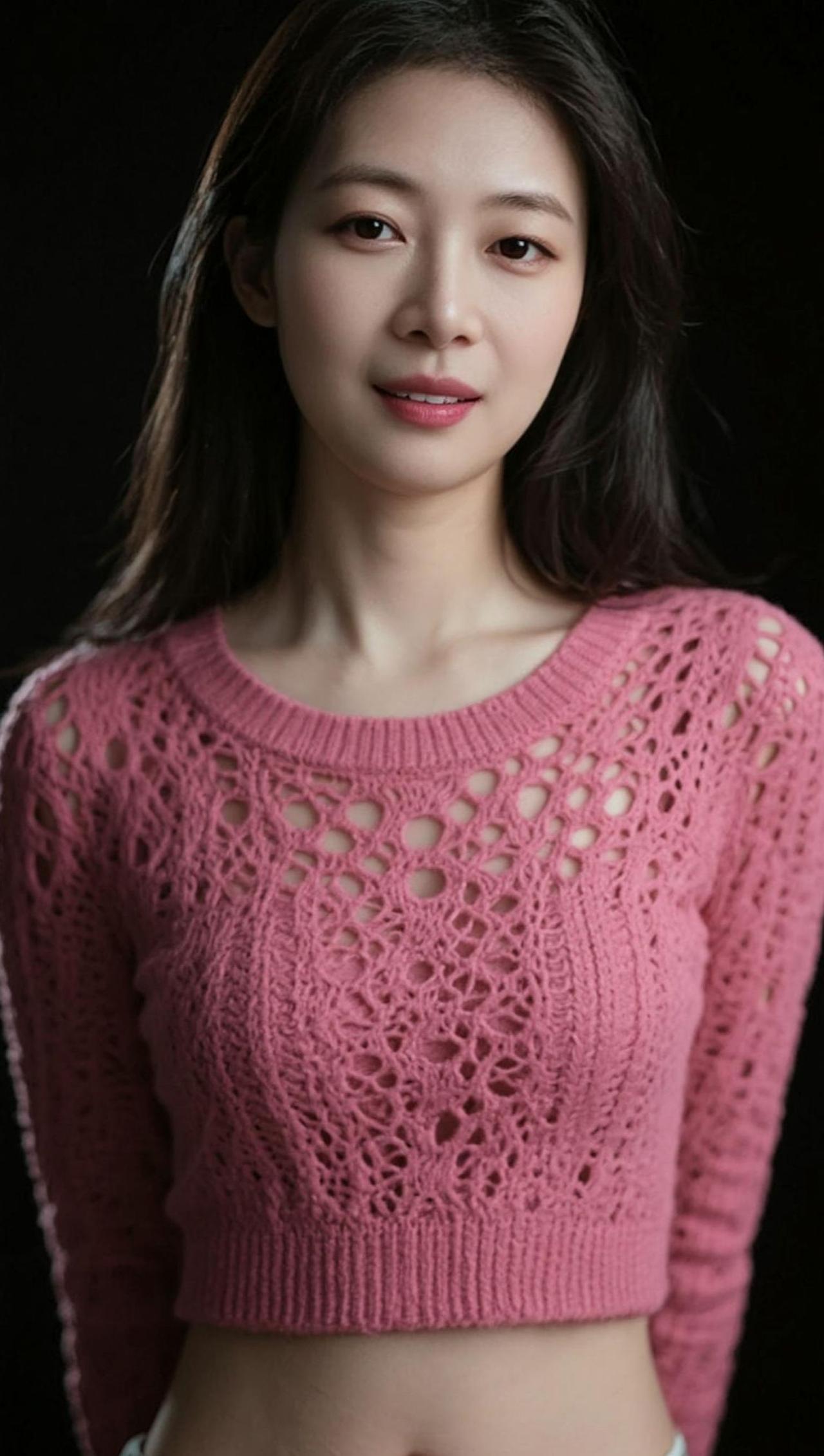 AI粉衣柔美写真 日常分享写真随意拍休闲减龄穿搭 甜系女孩