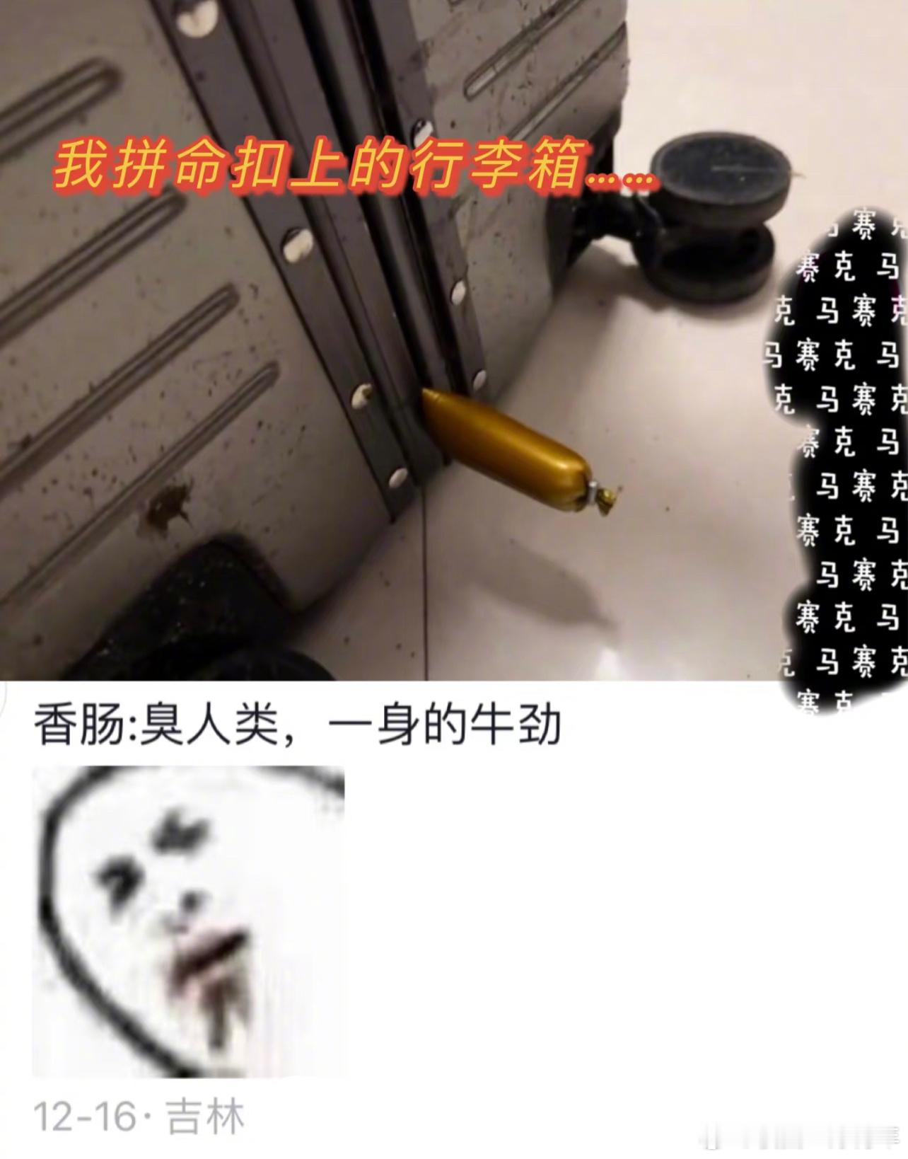 我拼命扣上的行李箱… 