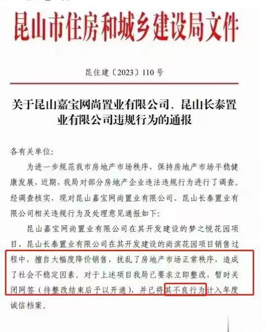 开发商大幅降价属于不良行为 ​​​