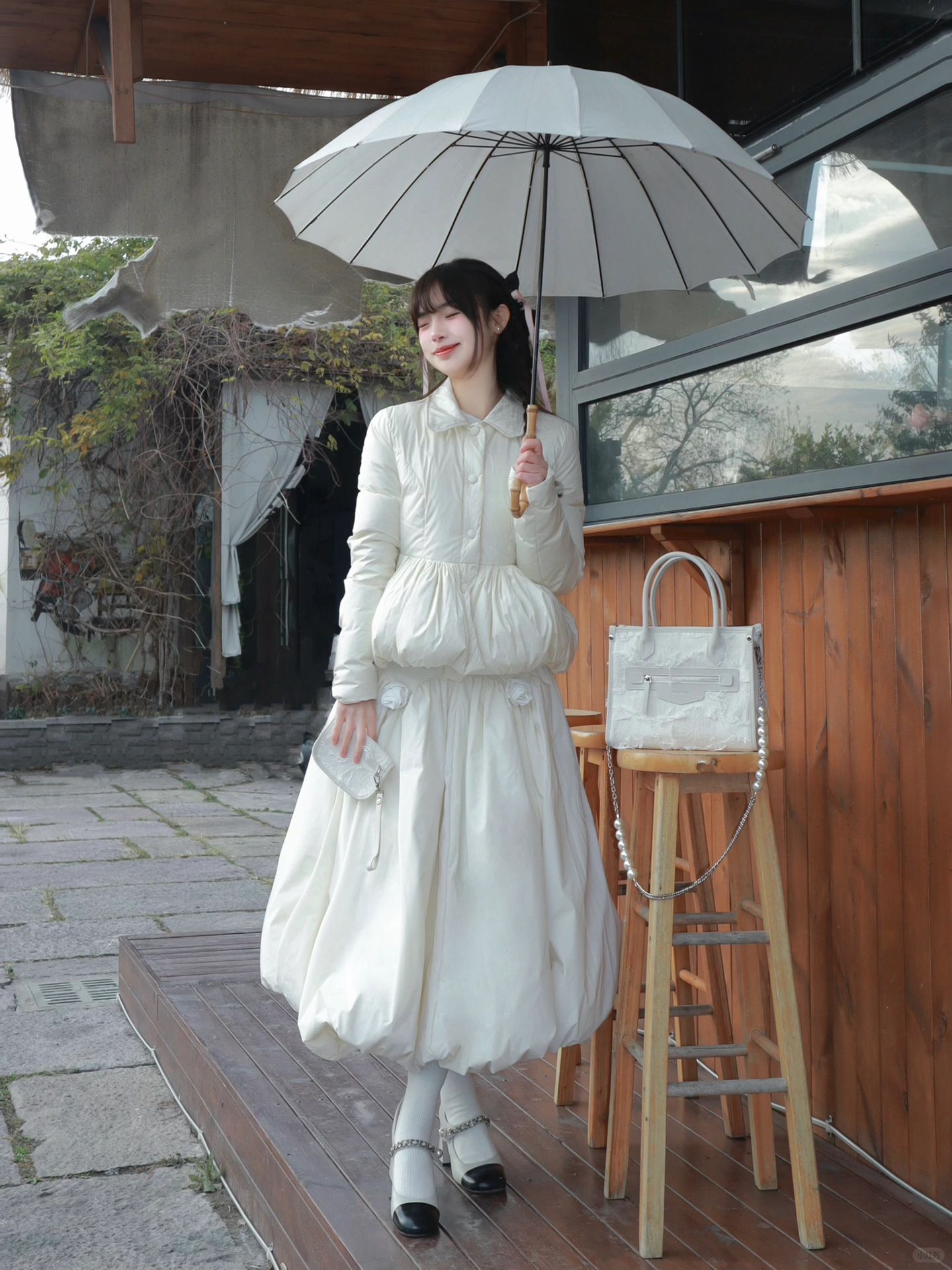 🕊️第一眼就很大小姐的花苞羽绒服～