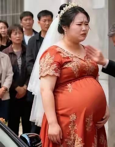 那一刻，空气仿佛凝固了。阳光照耀在花车上，映出一片金色的光晕，但新娘的心却像被一