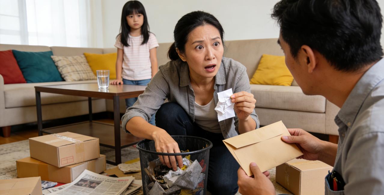 我借给女儿150万买房，女婿每月按时还钱，直到有一天我在垃圾桶翻到一张纸条

退