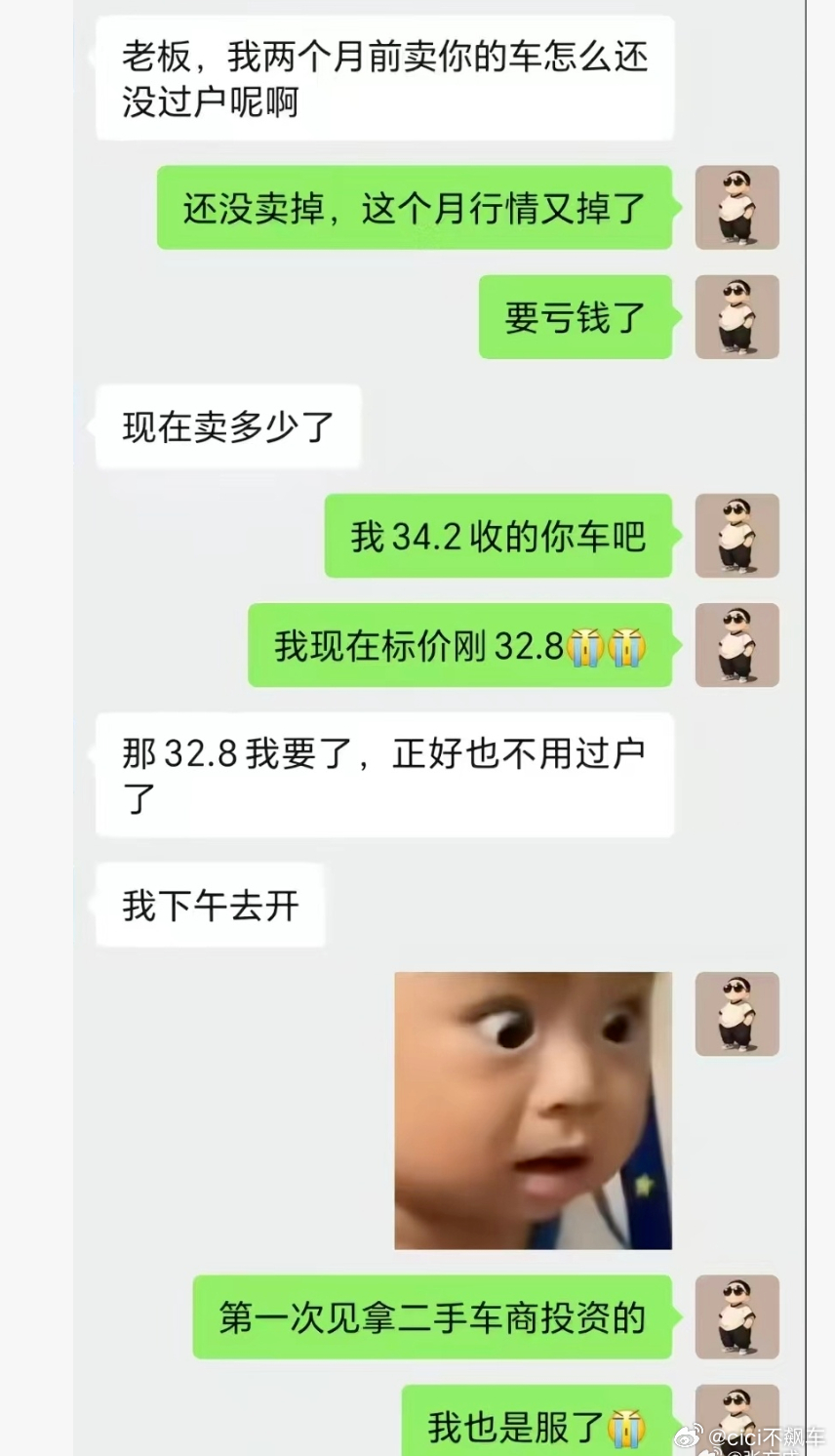 “第一次见拿二手车商投资的”大v聊车