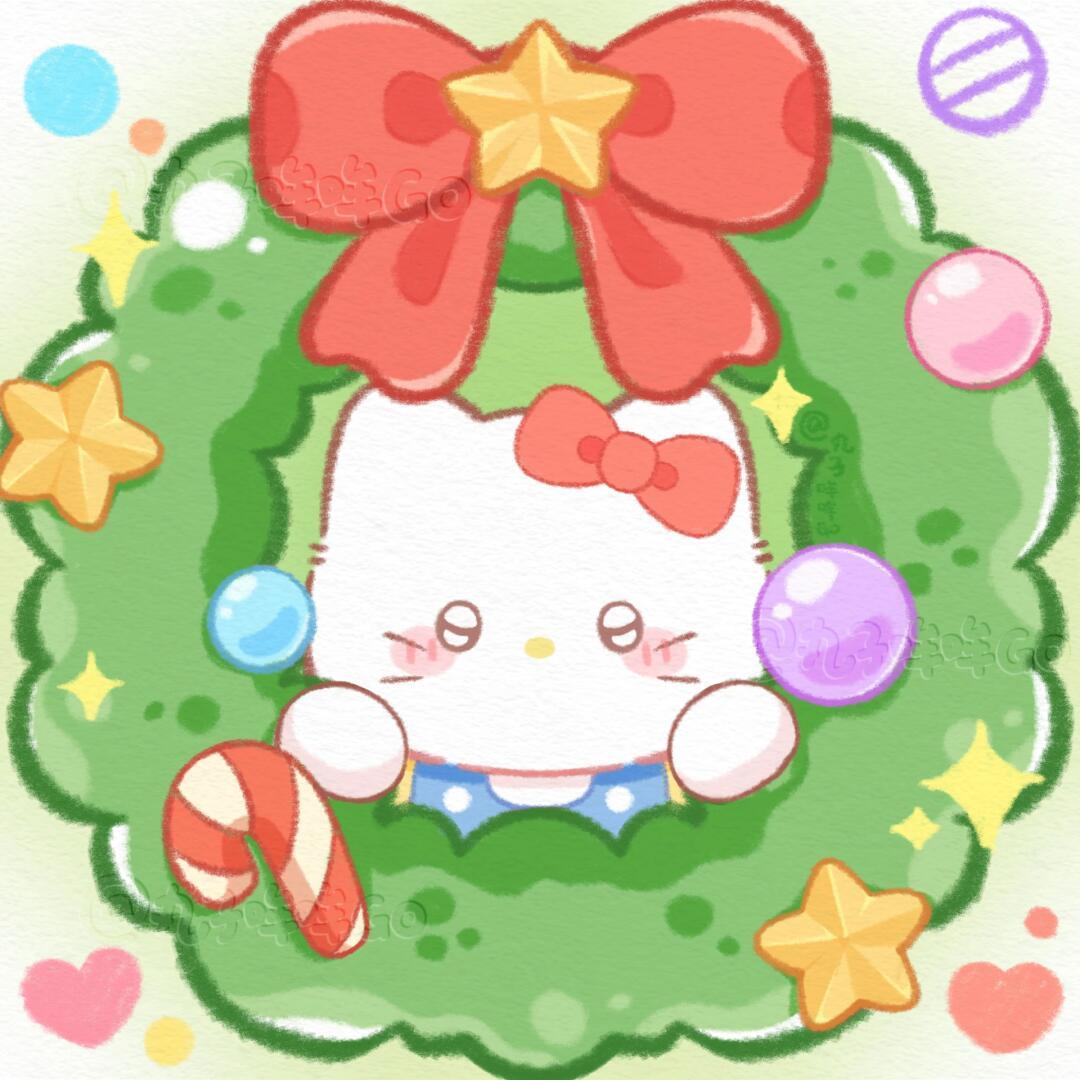 圣诞节花环三丽鸥头像🎄 