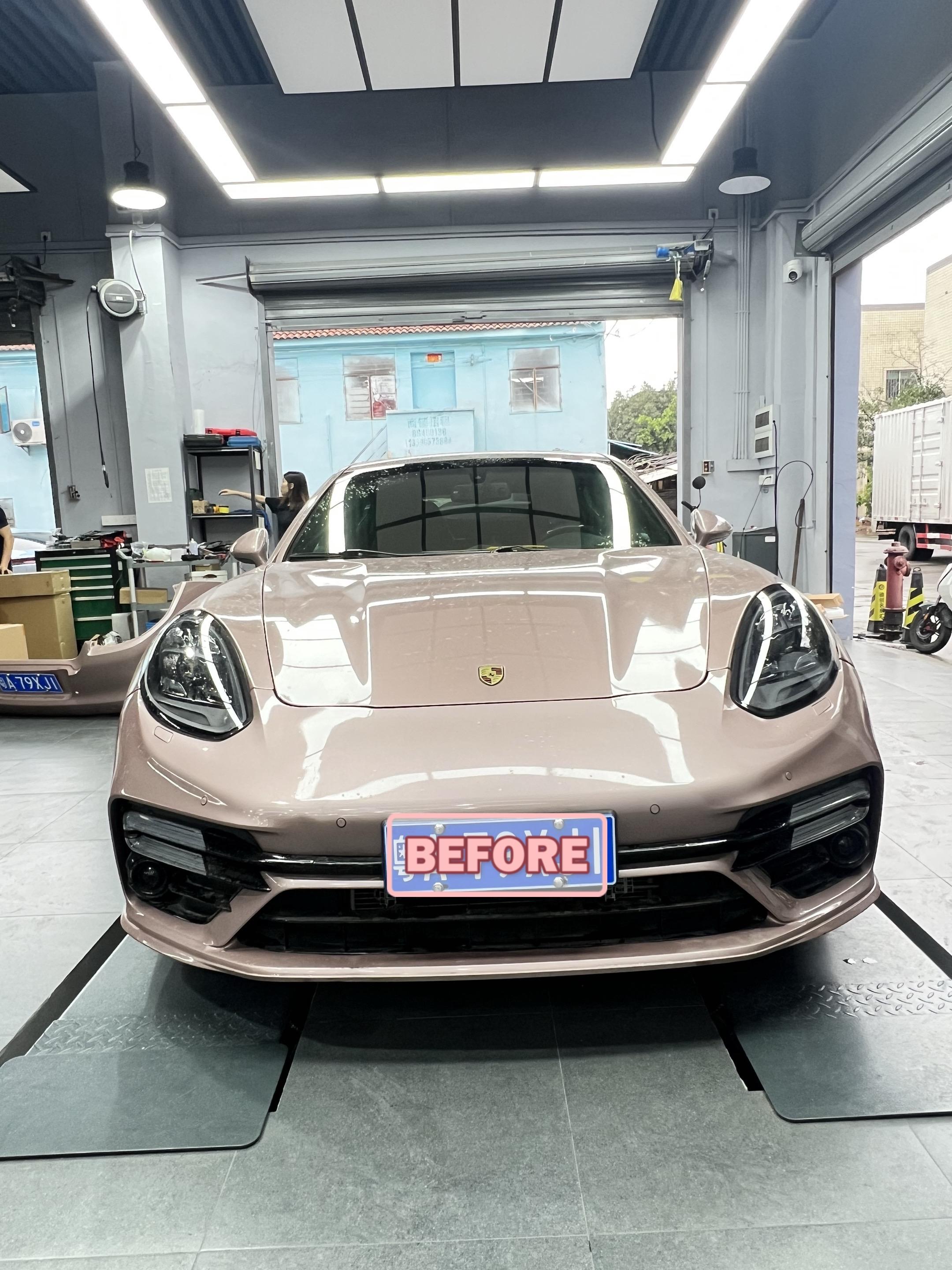 保时捷帕拉梅拉970改971.2三段尾翼交作业