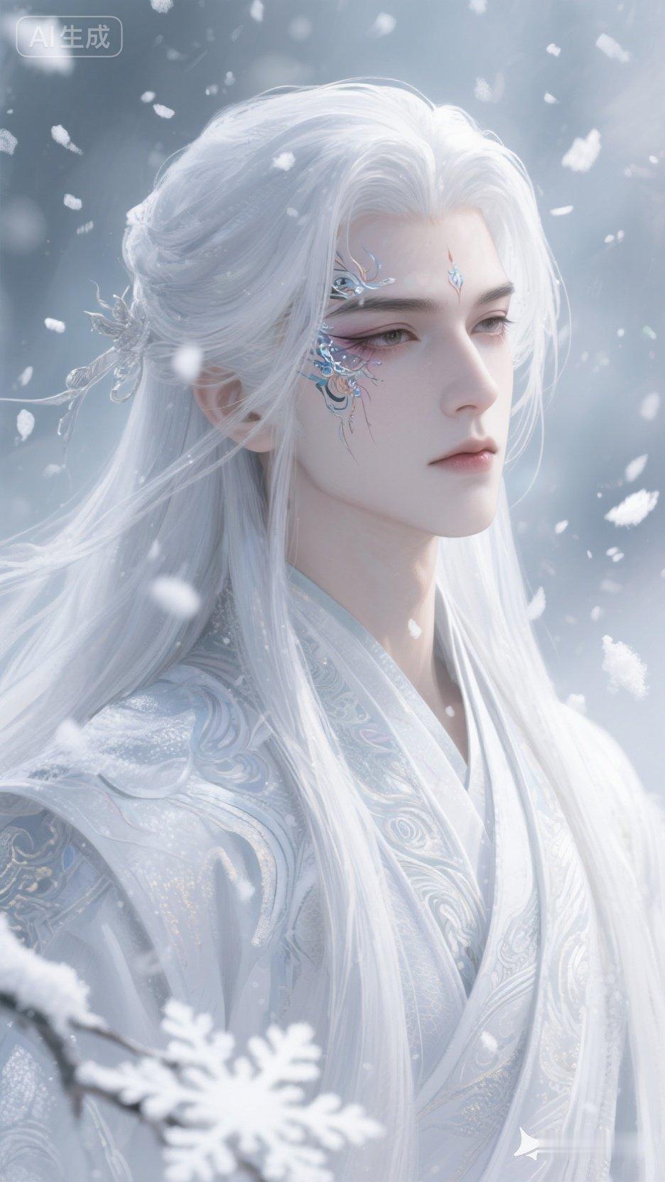 雪中仙子，冰肌玉骨，宛如画中人。