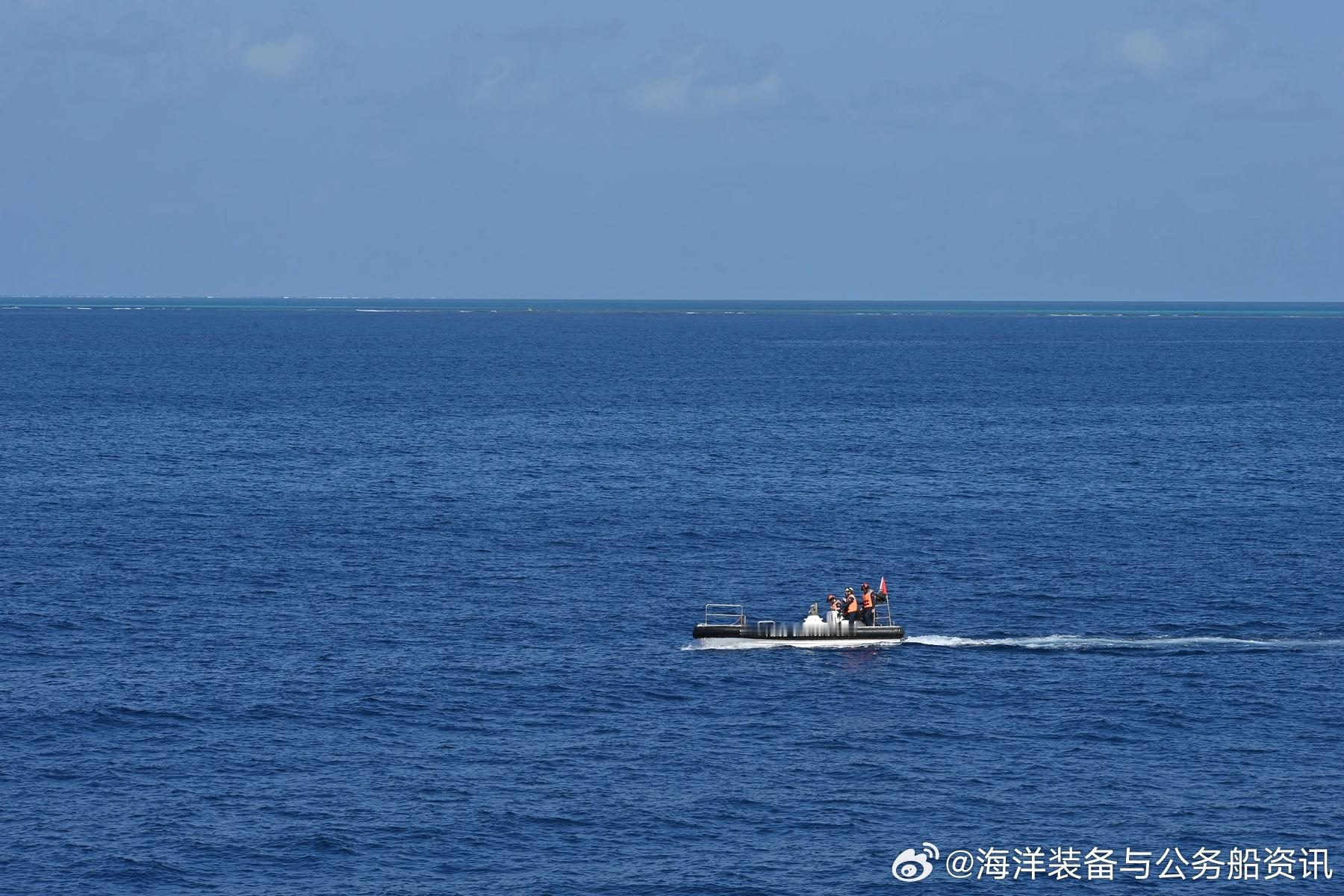 南海维权巡航专项 【海警】2月4日，由中国海警3501“中沙”舰领衔的海警远航训